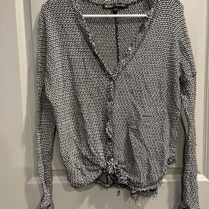 Gypsies & Moondust Black and White Button-Down Shirt